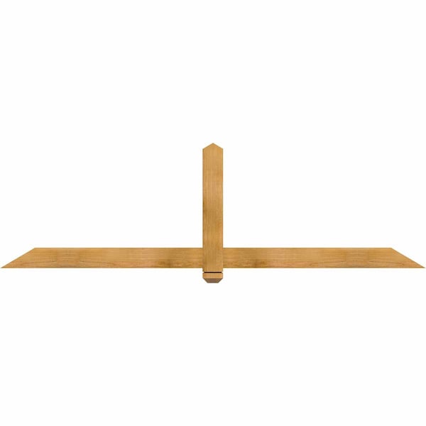 Ekena Millwork Eugene Rough Sawn Timber Gable Bracket, Western Red Cedar, 84"W x 24"H x 2"D x 4"F, 7/12 Pitch GBW084X24X0204EUG00RWR - main